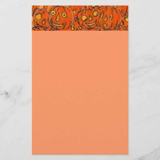 Halloween Pumpkin Border Briefpapier (Voorkant)