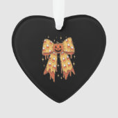 Halloween Pumpkin Bow Candy Corn Ornament (voorkant)