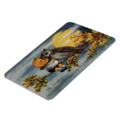 Halloween Pumpkin Boy Owl Tree Branch Moon  Magneet (Linkerzijde)