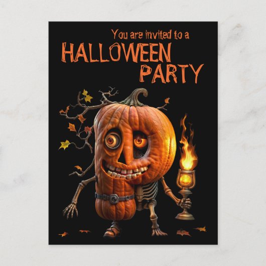 Halloween Pumpkin Briefkaart (Voorkant)