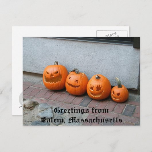 Halloween Pumpkin Briefkaart (Voorkant / Achterkant)