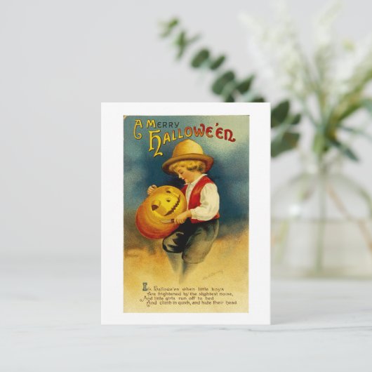 Halloween Pumpkin Briefkaart (Staand voorkant)