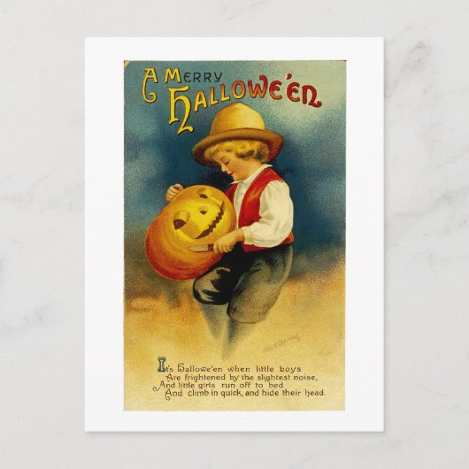Halloween Pumpkin Briefkaart (Voorkant)