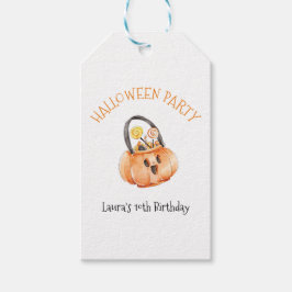 Halloween Pumpkin Bucket Cadeaulabel