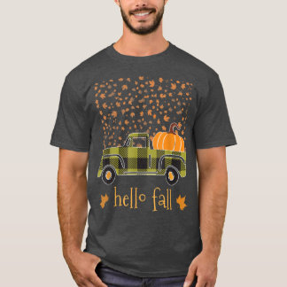 Halloween Pumpkin Buffalo Pset Truck Hallo Tree F T-shirt
