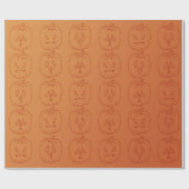 Halloween Pumpkin Cadeaupapier (Vlak)