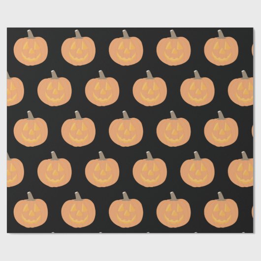 Halloween Pumpkin Cadeaupapier (Vlak)