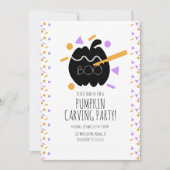 Halloween Pumpkin Carving Black Pumpkin Confetti Kaart (Voorkant)