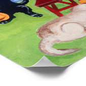 Halloween Pumpkin Carving Labradors Artwork Poster (Hoek)