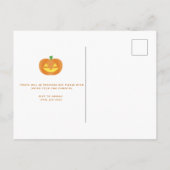 Halloween Pumpkin Carving Party Briefkaart Uitnodi (Achterkant)