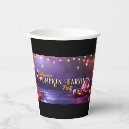 Halloween Pumpkin Carving Party Cup Papieren Bekers
