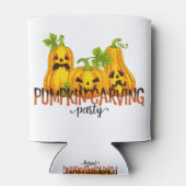 Halloween Pumpkin carving Party Fall Funny Blikjeskoeler (Achterkant)