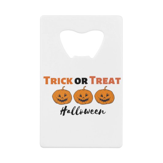 Halloween Pumpkin carving Party Fall Funny Creditkaart Flessenopener (Voorkant)