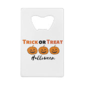 Halloween Pumpkin carving Party Fall Funny Creditkaart Flessenopener (Achterkant)