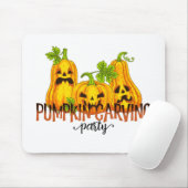 Halloween Pumpkin carving Party Herfst Funny Muismat (Met muis)