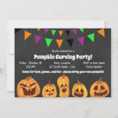 Halloween Pumpkin Carving Party Invitation Kaart (Voorkant)