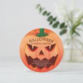 Halloween Pumpkin Carving Party Invitation Kaart (Staand voorkant)
