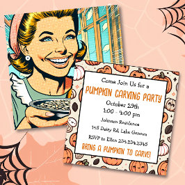 Halloween Pumpkin Carving Party Kaart