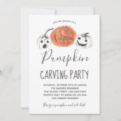 Halloween Pumpkin Carving Party Kaart (Voorkant)