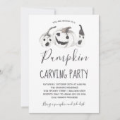 Halloween Pumpkin Carving Party Kaart (Voorkant)
