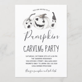 Halloween Pumpkin Carving Party Kaart