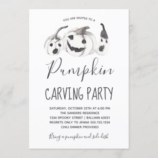 Halloween Pumpkin Carving Party Kaart