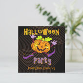 Halloween Pumpkin Carving Party Kaart (Staand voorkant)