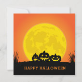 Halloween Pumpkin Carving Party Kaart (Achterkant)