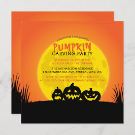 Halloween Pumpkin Carving Party Kaart