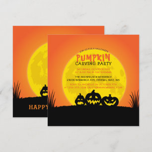 Halloween Pumpkin Carving Party Kaart