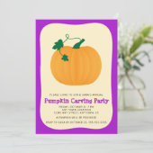 Halloween Pumpkin Carving Party Kaart (Staand voorkant)