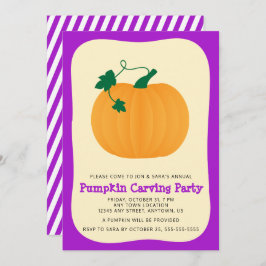 Halloween Pumpkin Carving Party Kaart