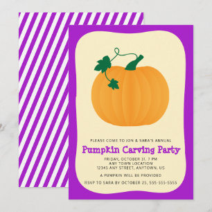 Halloween Pumpkin Carving Party Kaart