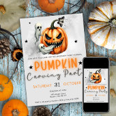 Halloween Pumpkin Carving Party voor volwassenen Kaart