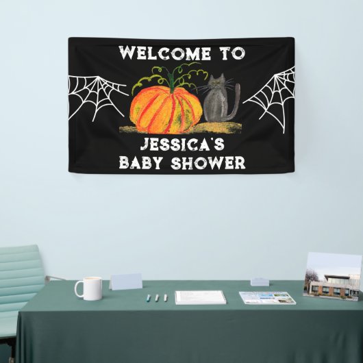 Halloween Pumpkin Cat Baby shower Spandoek (Beurs)
