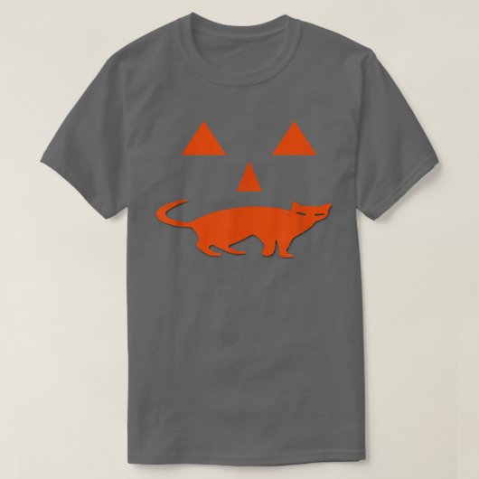 Halloween Pumpkin Cat JackoLantern Fun Spooky T-shirt (Design voorkant)