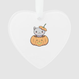 Halloween Pumpkin Cat   Ornament