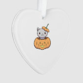 Halloween Pumpkin Cat   Ornament (voorkant)