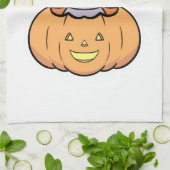 Halloween Pumpkin Cat   Theedoek (Gevouwen)