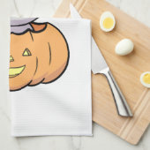 Halloween Pumpkin Cat   Theedoek (Quarter Fold)