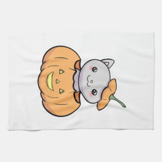 Halloween Pumpkin Cat   Theedoek