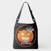 Halloween Pumpkin & Cats Oranje Crossbody Bag Crossbody Tas (Voorkant)