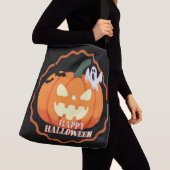 Halloween Pumpkin & Cats Oranje Crossbody Bag Crossbody Tas (Dichtbij)