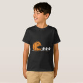 Halloween Pumpkin Chasing Ghost T-shirt (Voorkant volledig)