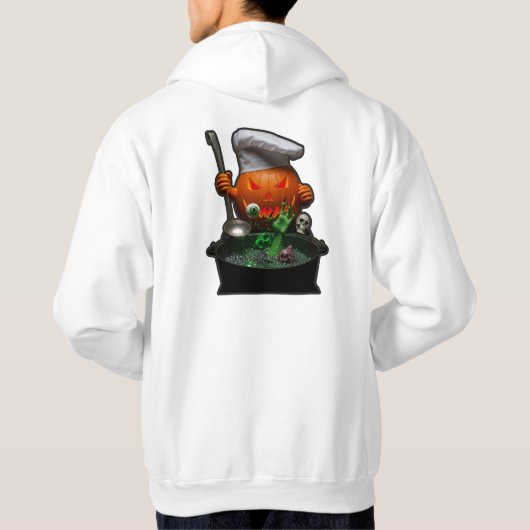 Halloween Pumpkin Chef - Spooky Cauldron Horror Hoodie (Achterkant)