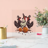Halloween Pumpkin Chicken Witch Herfst Acryl Bord (Huwelijk)