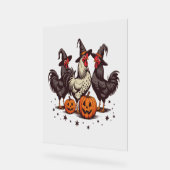 Halloween Pumpkin Chicken Witch Herfst Acryl Bord (Hoek)