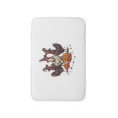 Halloween Pumpkin Chicken Witch Herfst Badmat (Voorkant Verticaal)