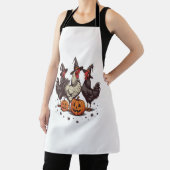 Halloween Pumpkin Chicken Witch Herfst Schort (Insitu)
