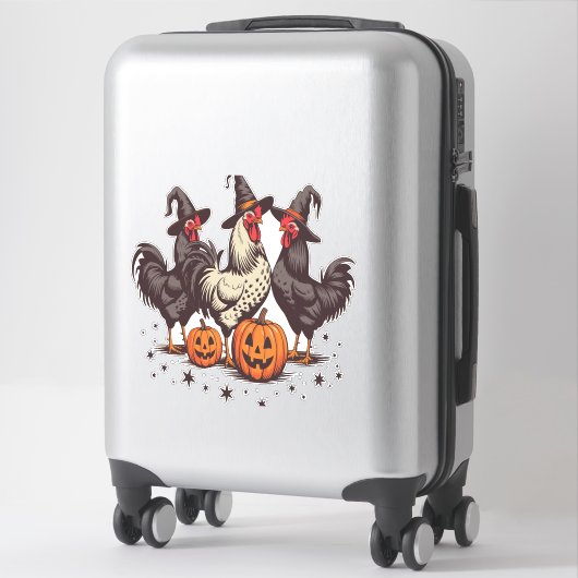 Halloween Pumpkin Chicken Witch Herfst Sticker (Koffer)